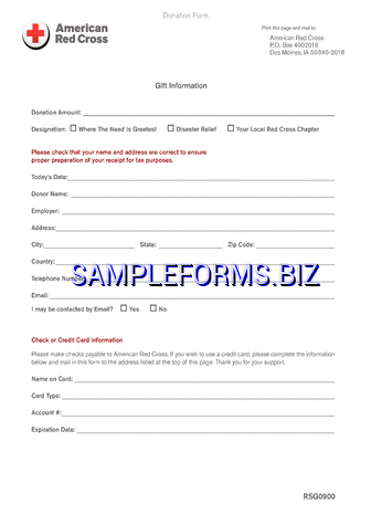 Donation Form 2 pdf free