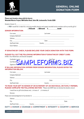 Donation Form 3 pdf free